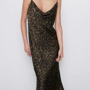 Leopard slip dress